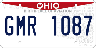 OH license plate GMR1087