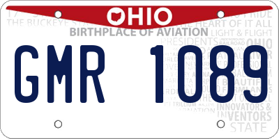 OH license plate GMR1089