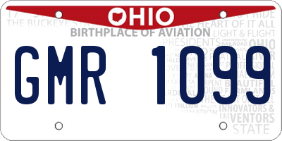 OH license plate GMR1099