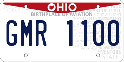 OH license plate GMR1100