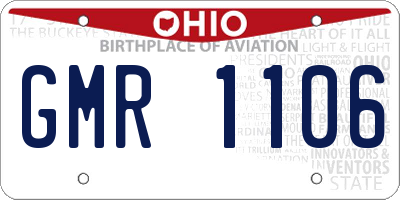 OH license plate GMR1106
