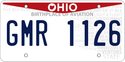 OH license plate GMR1126