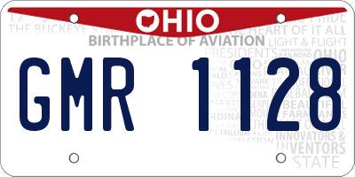 OH license plate GMR1128