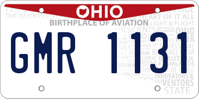OH license plate GMR1131