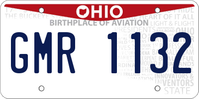 OH license plate GMR1132