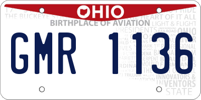OH license plate GMR1136