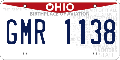 OH license plate GMR1138