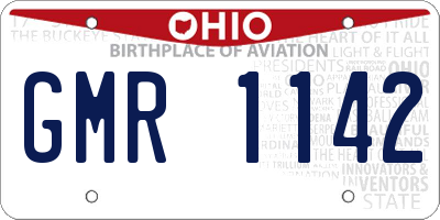 OH license plate GMR1142