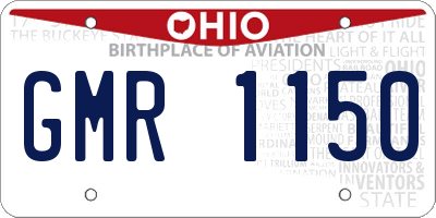 OH license plate GMR1150