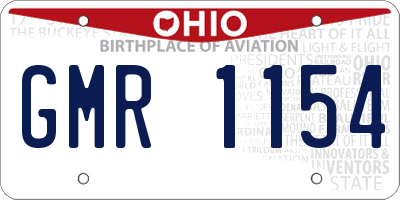 OH license plate GMR1154