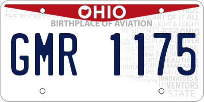 OH license plate GMR1175