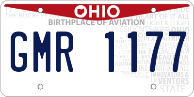OH license plate GMR1177