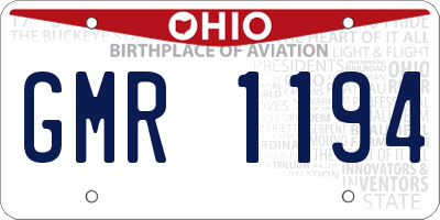 OH license plate GMR1194