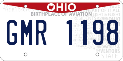 OH license plate GMR1198