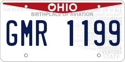 OH license plate GMR1199