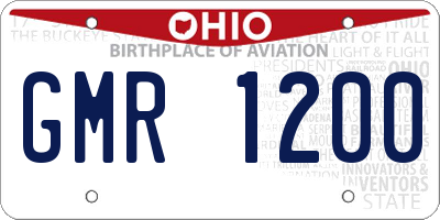 OH license plate GMR1200