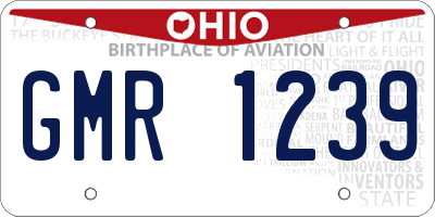 OH license plate GMR1239
