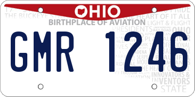OH license plate GMR1246