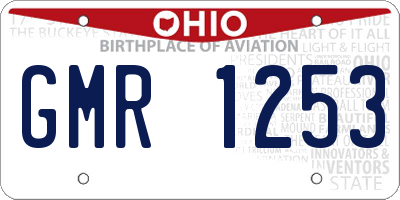 OH license plate GMR1253