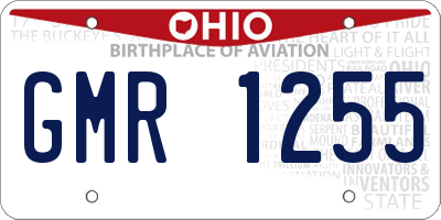 OH license plate GMR1255
