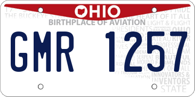OH license plate GMR1257