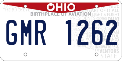 OH license plate GMR1262