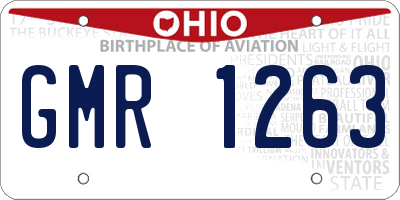 OH license plate GMR1263