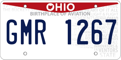 OH license plate GMR1267