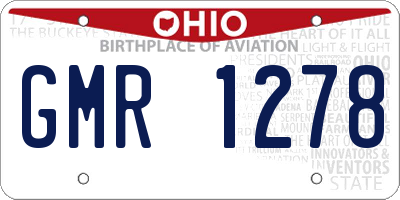 OH license plate GMR1278
