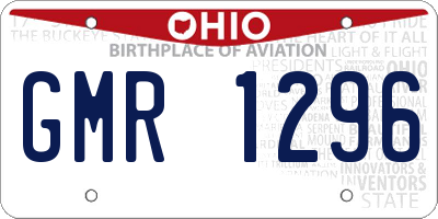 OH license plate GMR1296