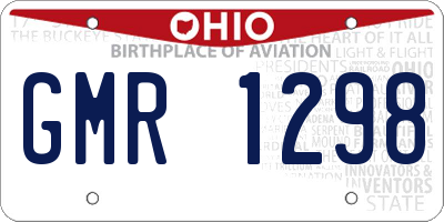 OH license plate GMR1298