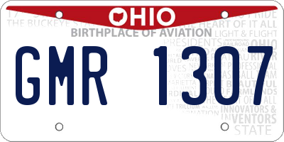 OH license plate GMR1307