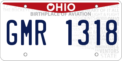 OH license plate GMR1318