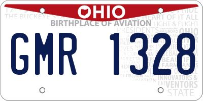 OH license plate GMR1328
