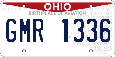 OH license plate GMR1336