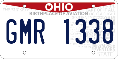 OH license plate GMR1338