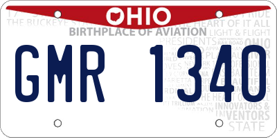 OH license plate GMR1340
