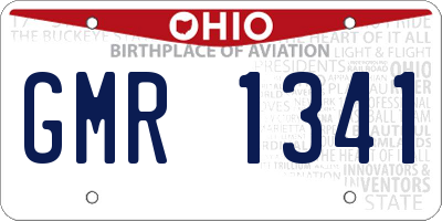 OH license plate GMR1341