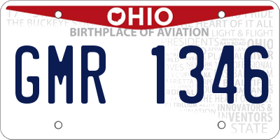 OH license plate GMR1346