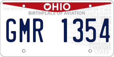 OH license plate GMR1354