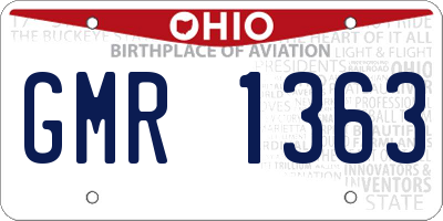 OH license plate GMR1363