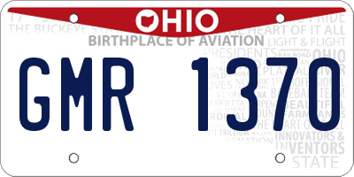 OH license plate GMR1370