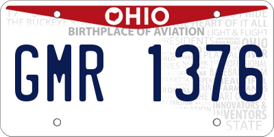 OH license plate GMR1376