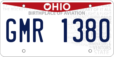 OH license plate GMR1380