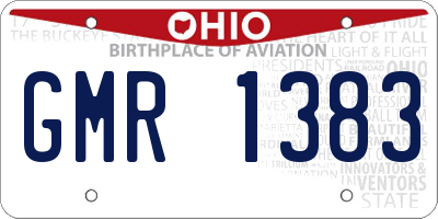 OH license plate GMR1383