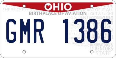 OH license plate GMR1386