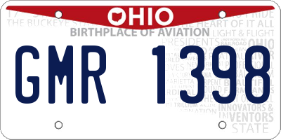 OH license plate GMR1398