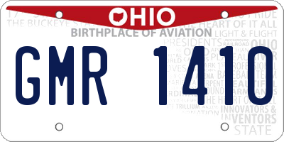OH license plate GMR1410