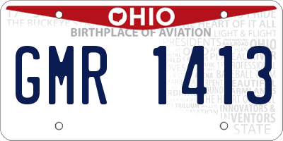 OH license plate GMR1413