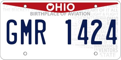 OH license plate GMR1424